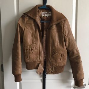 Fantastic leather bomber jacket
